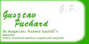 gusztav puchard business card